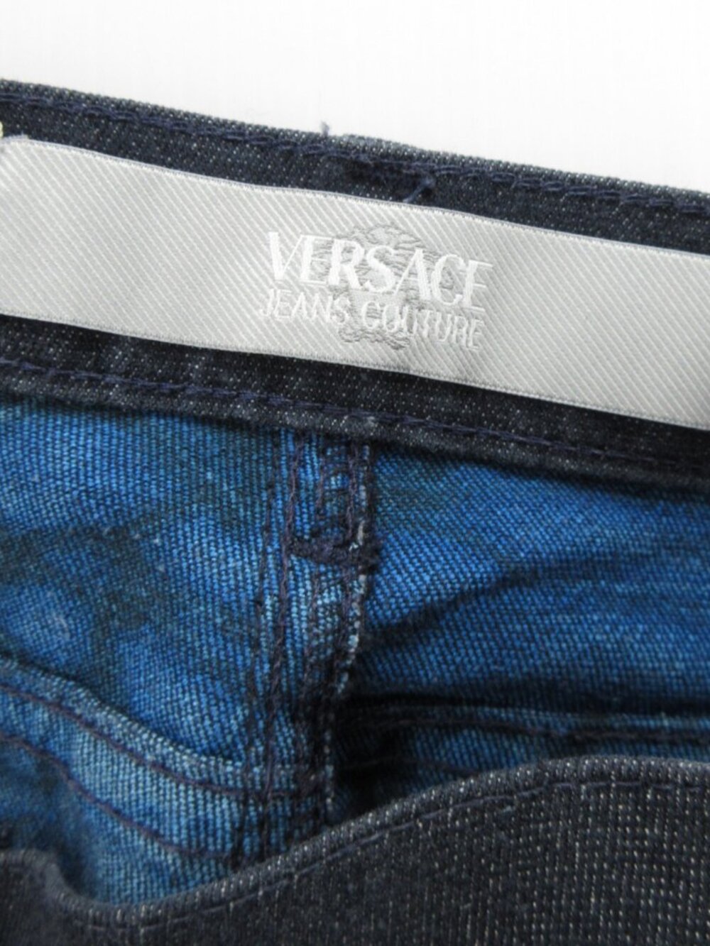 Versace Jeans Couture Jeans 26 Flip Cuff Denim Stretch Pants Italy - Picture 11 of 15